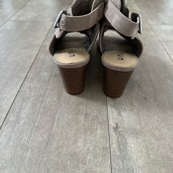 UNISA Gray Casual Open Toe Ankle Booties Sandals UnoPalo Womens Size 10 - Picture 6 of 8